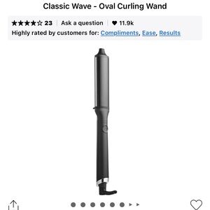 ghd Classic Wave Oval Curling Wand - Black